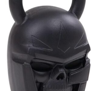 50 LB Warrior Kettlebell, Cast-Iron Skull Design, Anti-Slip Powder-Coated Handle, Cross Training Workout Equipment for Muscle Building, Cardio Fitness, Strength Training