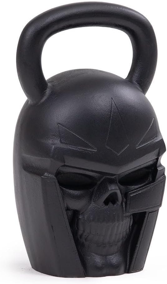 50 LB Warrior Kettlebell, Cast-Iron Skull Design, Anti-Slip Powder-Coated Handle, Cross Training Workout Equipment for Muscle Building, Cardio Fitness, Strength Training