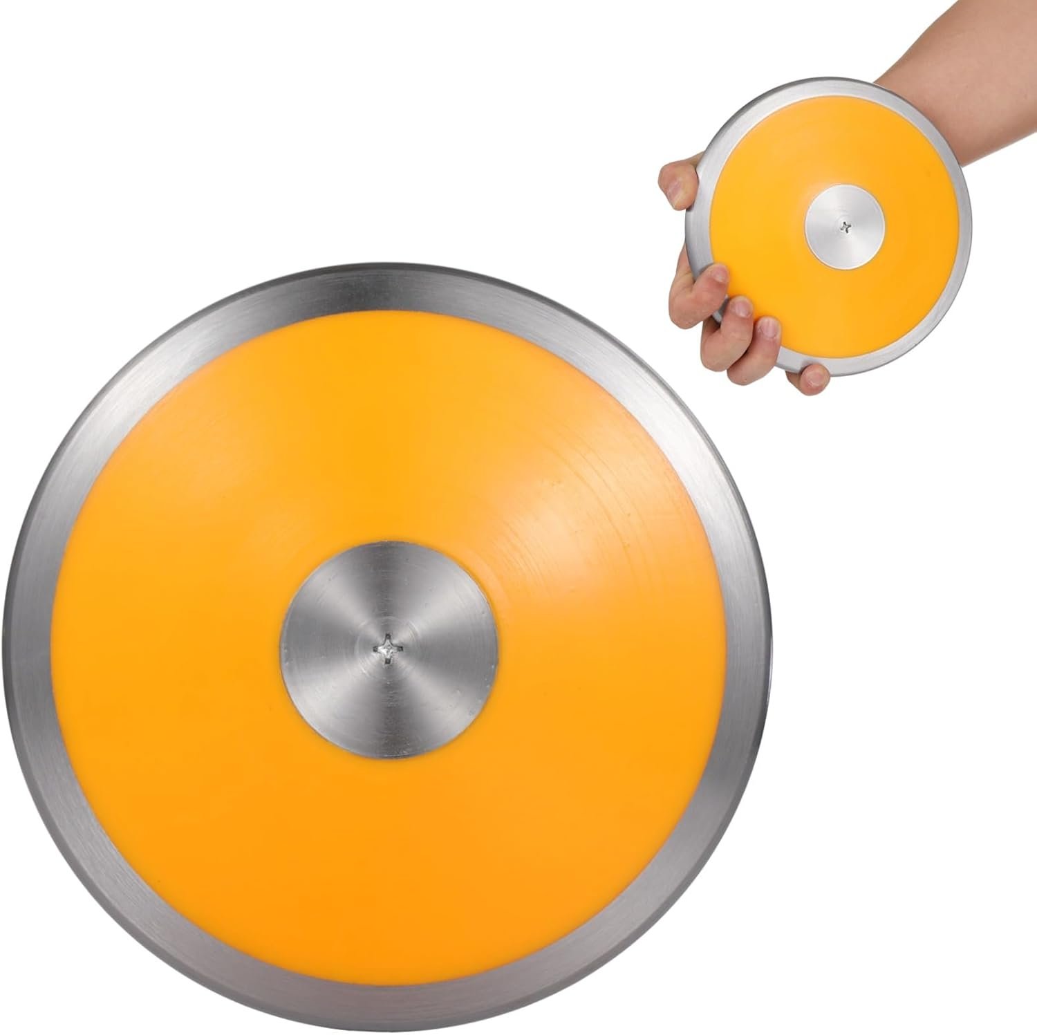 1.0 Kg Sports Training Discus, Track and Field Discus for Women, Nylon-Iron Built, Easy-to-Grip Anti-Slip Finish, Adult Female Sports Practice Discus