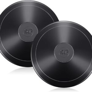 2 Pcs 1KG Sports Rubber Practice Discus Smooth Surface Black Rubber Discus Disc Track and Field Equipment for High School Man Woman Outdoor Throwing Practice Students