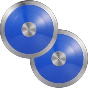 2 PCS 1.6 Kg Sports Training Discus, Track and Field Discus for High School Boys Girls, Reliable Nylon-Iron Built, Easy-to-Grip Anti-Slip Polished Finish, Sports Practice Discus, Blue
