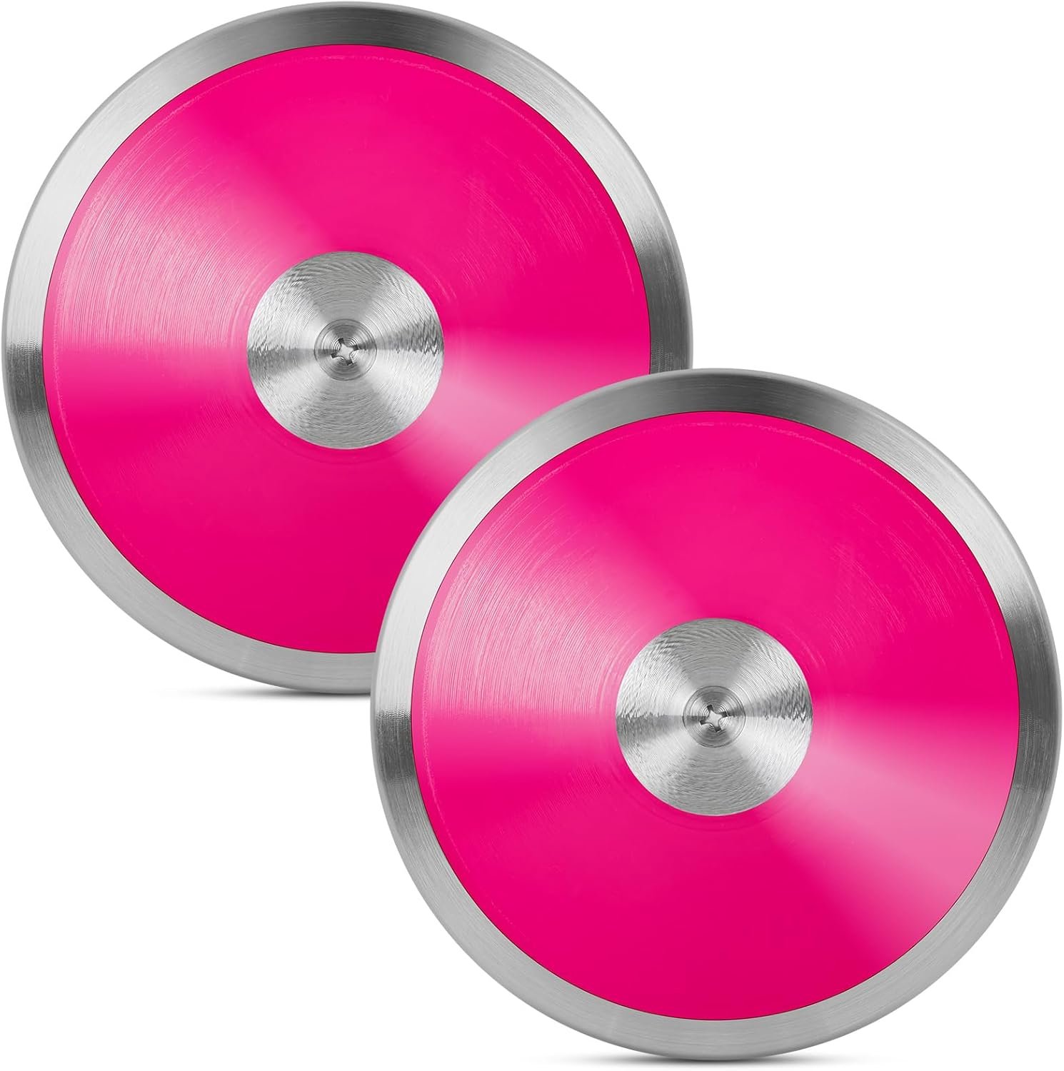 2 Pcs Sports Training Discus for School Track and Field, 1kg Nylon Discus with Steel Rim and Center, Men Women Discuses for Outdoor Practice Throwing