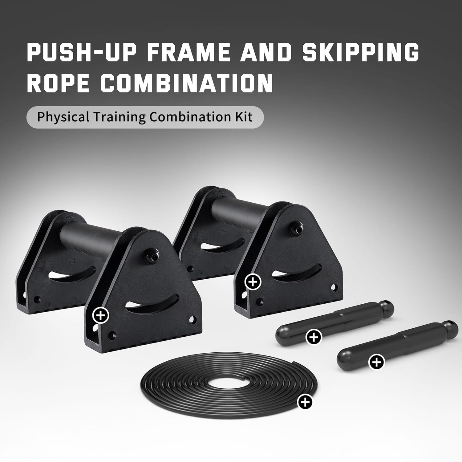 Push-up Stand + a pair of rope skipping. Pushup Bars Non-Slip Base Exercise Home Workout Equipment. Push Up Bar Non-Slip Base Pushup Handles Fitness Push Up Bars for Men & Women with One Pair Of Rope Skipping - Image 2