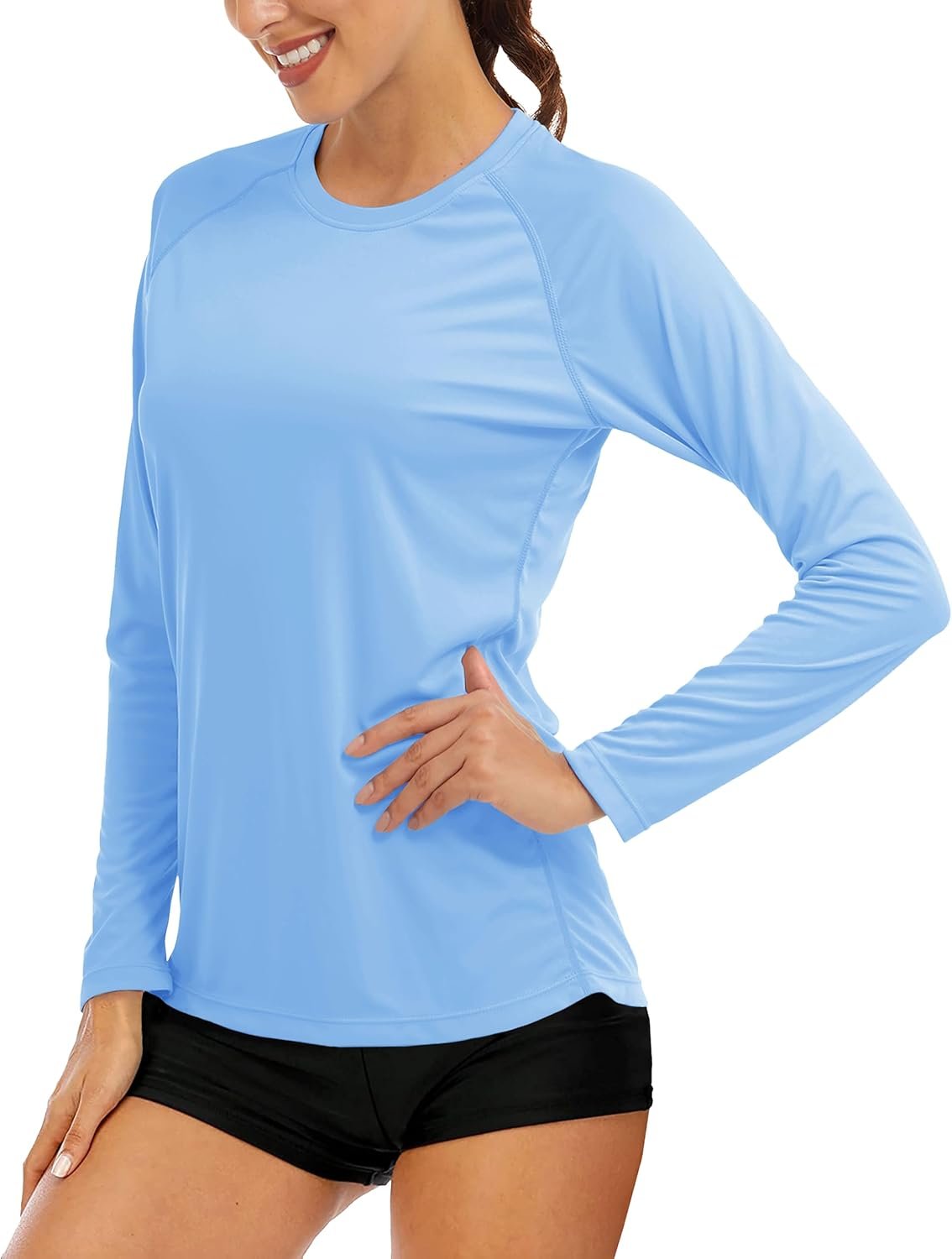 Women's Long Sleeve Shirts UPF 50+ Sun Protection Shirts for Hiking Fishing Workout Rash Guard