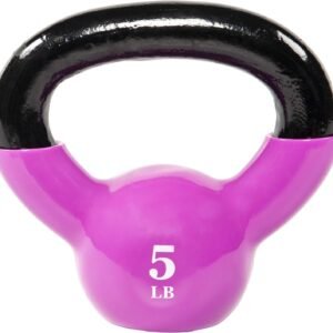 All-Purpose Color Vinyl Coated Solid Cast Iron Kettlebell Weight