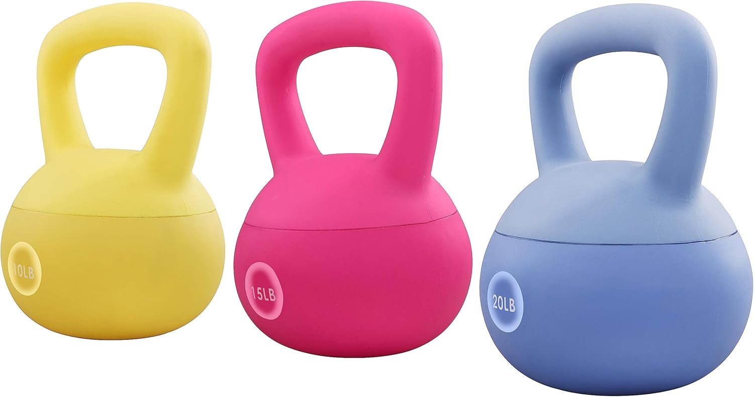 Soft  - Sea and Iron Sand Filled Weights for Women and Men - Color Coded Soft Vinyl , Multiple Sizes